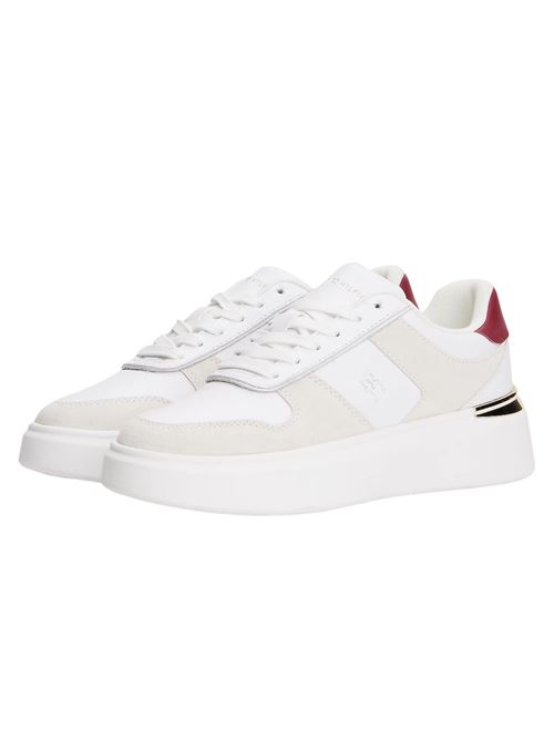 Sneaker donna bianche in pelle Tommy Hilfiger | FW0FW08632YBS